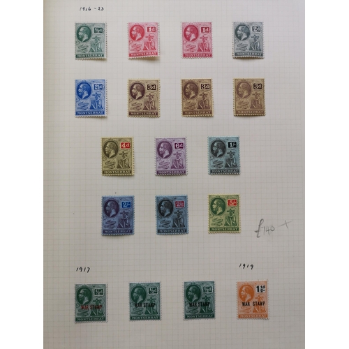 355 - MONTSERRAT.  KEVII-KGV M/o.g. range with 1903 set  1904-8 set  1908-14 set  1914 5/-  1916-22 set  1... 