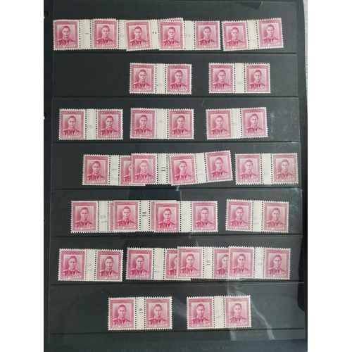 367 - NEW ZEALAND.  KGVI COUNTER COIL PAIRS. M or UM collection  rubber-stamped or printed  all different ... 