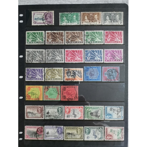 379 - NYASALAND.  Small 'Kings' used/FU range with 1934 set  1938-44 set to £1  1945 set to 20/-  1949 UPU... 