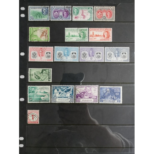 379 - NYASALAND.  Small 'Kings' used/FU range with 1934 set  1938-44 set to £1  1945 set to 20/-  1949 UPU... 