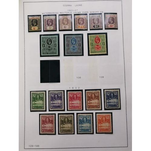 408 - SIERRA LEONE.  1903-1949 M/o.g. on leaves with 1903 set to £1  1904-5 to 5/-  1907-12 to 5/-  1912-2... 