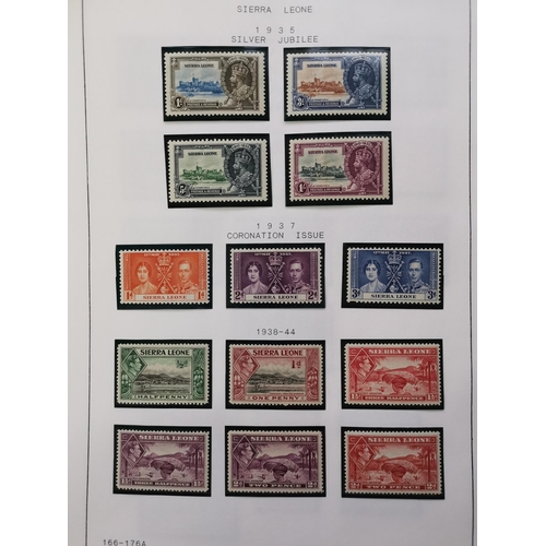 408 - SIERRA LEONE.  1903-1949 M/o.g. on leaves with 1903 set to £1  1904-5 to 5/-  1907-12 to 5/-  1912-2... 