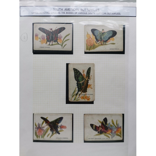 44 - MIXED WORLD.  BUTTERFLY CIGARETTE CARDS. British American Tobacco Co. 1928 Butterflies (Girls) set o... 