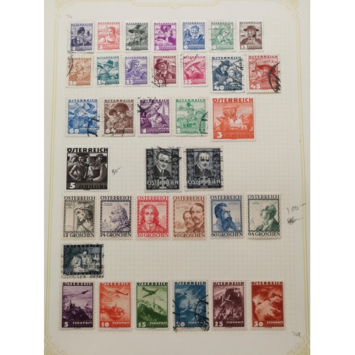 67 - AUSTRIA.  M and U collection on leaves from early issues to c. 1945  incl. 1858-9 3k black and 3k gr... 