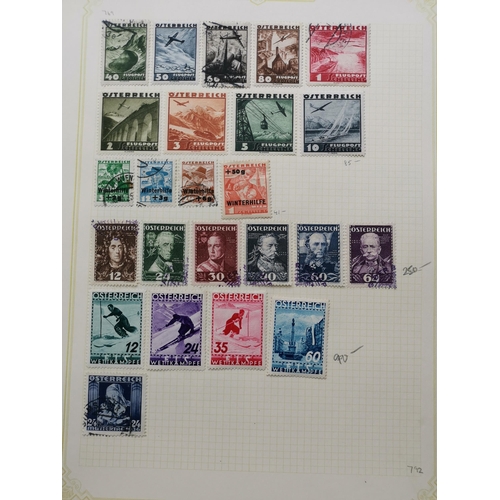 67 - AUSTRIA.  M and U collection on leaves from early issues to c. 1945  incl. 1858-9 3k black and 3k gr... 