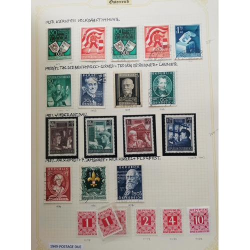 69 - AUSTRIA.  Collection of 1945 to mid 1950's on leaves  clean condition with M (much unmounted) and FU... 