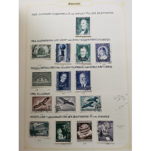 69 - AUSTRIA.  Collection of 1945 to mid 1950's on leaves  clean condition with M (much unmounted) and FU... 