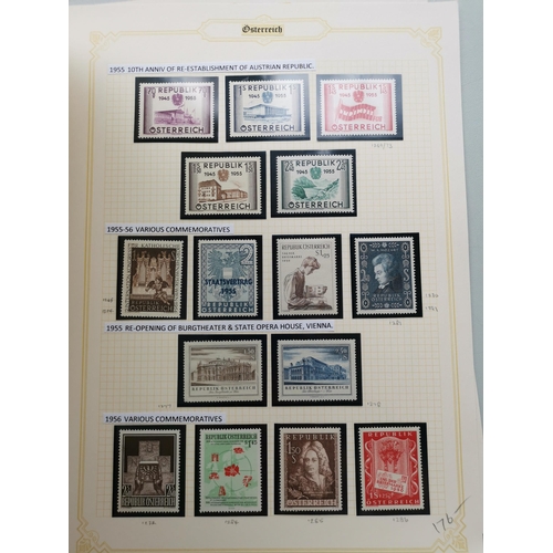 69 - AUSTRIA.  Collection of 1945 to mid 1950's on leaves  clean condition with M (much unmounted) and FU... 