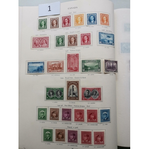 1 - MIXED WORLD.  KGVI M collection in green SG Crown album  incl. many defin. sets to top values. Cat. ... 