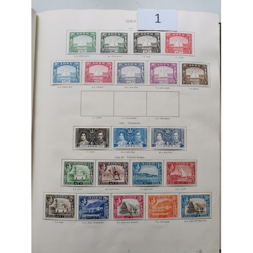 1 - MIXED WORLD.  KGVI M collection in green SG Crown album  incl. many defin. sets to top values. Cat. ... 