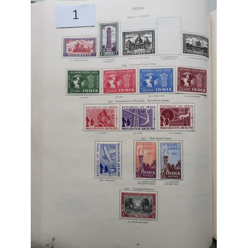 1 - MIXED WORLD.  KGVI M collection in green SG Crown album  incl. many defin. sets to top values. Cat. ... 