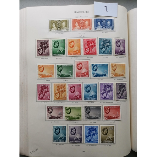 1 - MIXED WORLD.  KGVI M collection in green SG Crown album  incl. many defin. sets to top values. Cat. ... 