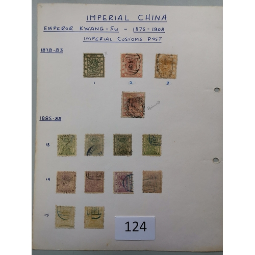 124 - CHINA.  Used collection of early issues with 1878-83 1c  3c (2) and 5c (1 x 3c FU  others with fault... 