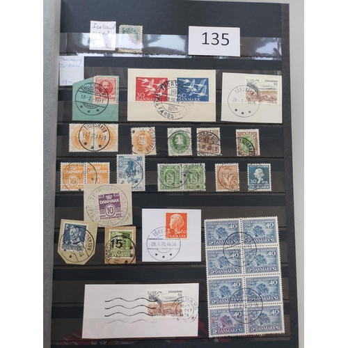 135 - FAROE IS.  Used collection with 1940-41 surcharge set of 5 plus some duplicates  1919 Denmark 20 on ... 