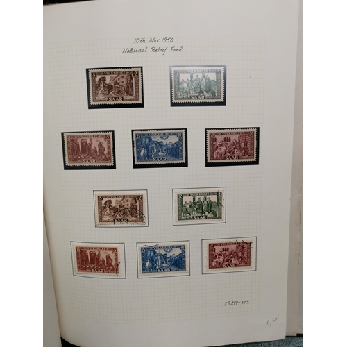 197 - GERMANY.  SAAR. A fine collection of 1948-1959 issues in 5 Senator albums  UM  FU  FDC's  Maximum ca... 