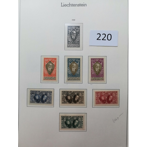 220 - LIECHTENSTEIN.  M and U collection to 1982 in Lighthouse album  incl. 1921 Swiss currency values  19... 