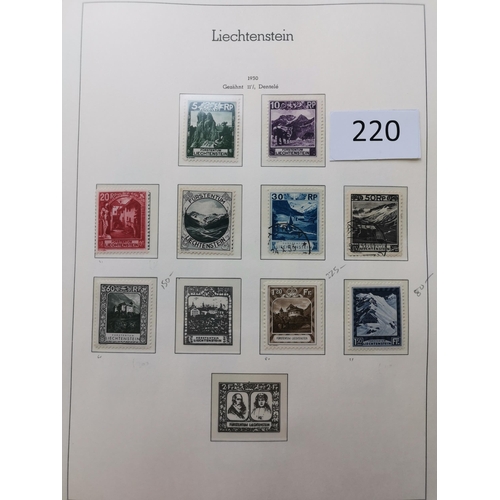 220 - LIECHTENSTEIN.  M and U collection to 1982 in Lighthouse album  incl. 1921 Swiss currency values  19... 