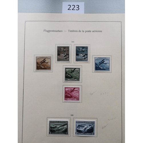 223 - LIECHTENSTEIN.  1925-43 M collection on printed leaves  incl. 1930 pictorial defins range to 2f incl... 