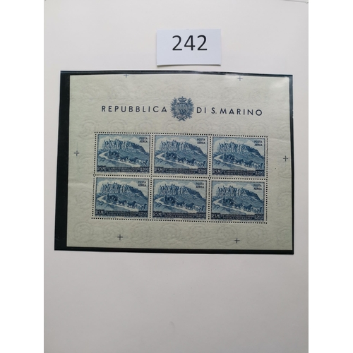 242 - SAN MARINO.  Mainly M or UM collection in printed KABE album  with range of 19th century M or U  lat... 