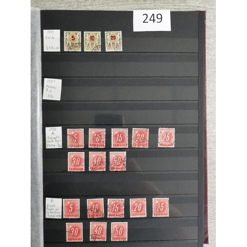 249 - SWITZERLAND.  Mainly used collection on stocksheets  1907-1951  much of interest with better Airs  t... 