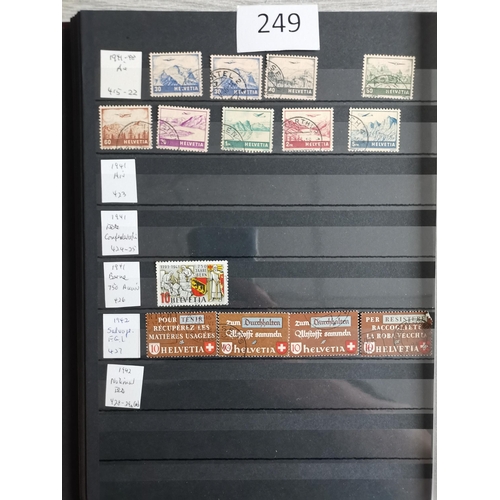 249 - SWITZERLAND.  Mainly used collection on stocksheets  1907-1951  much of interest with better Airs  t... 