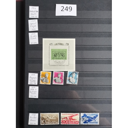 249 - SWITZERLAND.  Mainly used collection on stocksheets  1907-1951  much of interest with better Airs  t... 