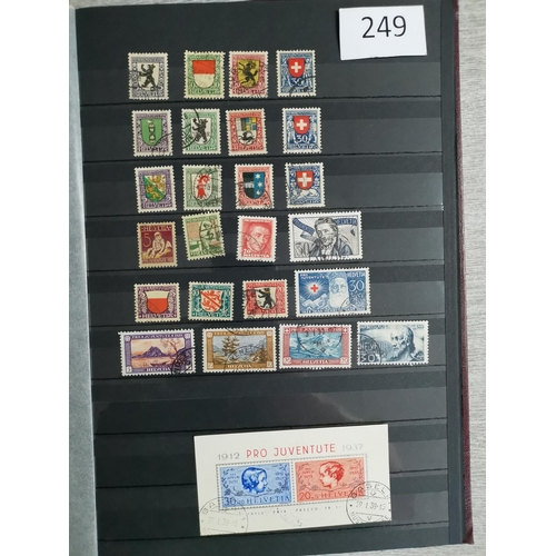 249 - SWITZERLAND.  Mainly used collection on stocksheets  1907-1951  much of interest with better Airs  t... 