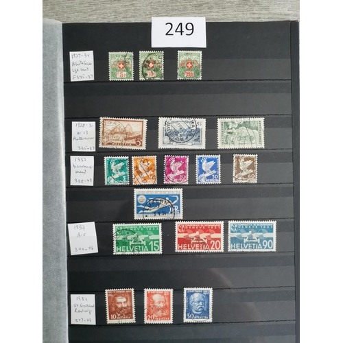 249 - SWITZERLAND.  Mainly used collection on stocksheets  1907-1951  much of interest with better Airs  t... 