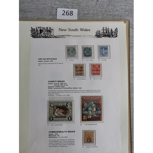 268 - ***VIDEO AVAILABLE*** AUSTRALIA.  AUSTRALIAN STATES. Mint and used collection in boxed 7 Seas printe... 