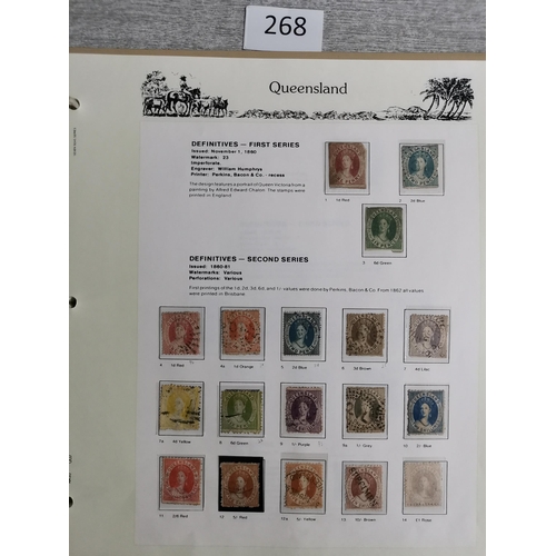 268 - ***VIDEO AVAILABLE*** AUSTRALIA.  AUSTRALIAN STATES. Mint and used collection in boxed 7 Seas printe... 