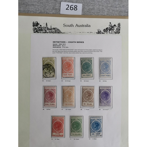 268 - ***VIDEO AVAILABLE*** AUSTRALIA.  AUSTRALIAN STATES. Mint and used collection in boxed 7 Seas printe... 