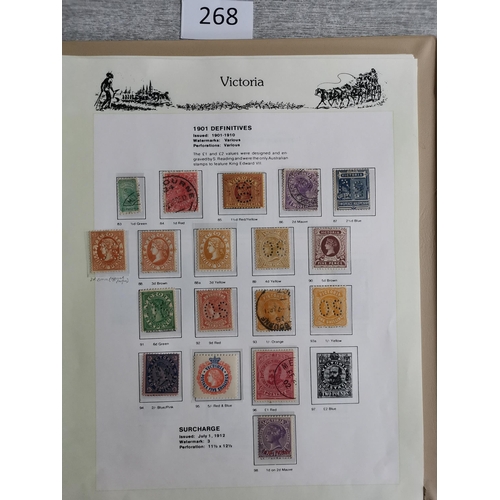 268 - ***VIDEO AVAILABLE*** AUSTRALIA.  AUSTRALIAN STATES. Mint and used collection in boxed 7 Seas printe... 