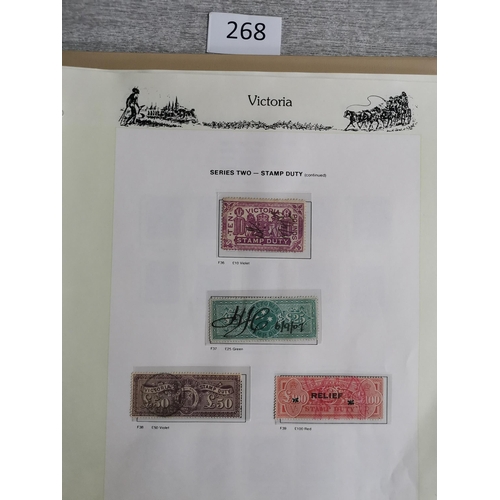 268 - ***VIDEO AVAILABLE*** AUSTRALIA.  AUSTRALIAN STATES. Mint and used collection in boxed 7 Seas printe... 