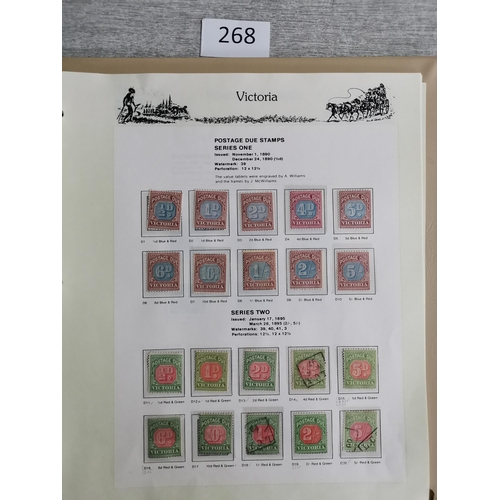 268 - ***VIDEO AVAILABLE*** AUSTRALIA.  AUSTRALIAN STATES. Mint and used collection in boxed 7 Seas printe... 