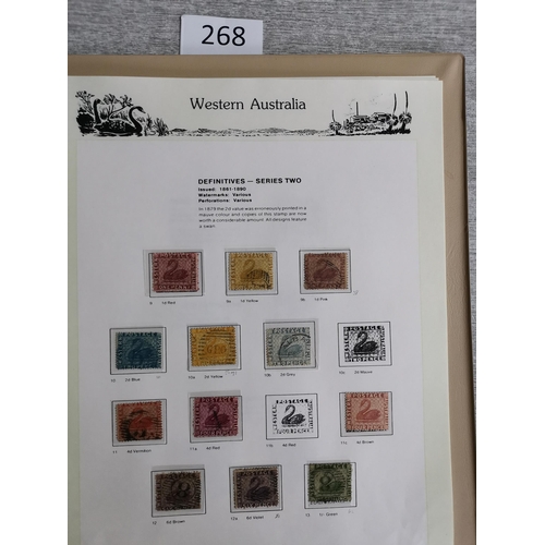 268 - ***VIDEO AVAILABLE*** AUSTRALIA.  AUSTRALIAN STATES. Mint and used collection in boxed 7 Seas printe... 