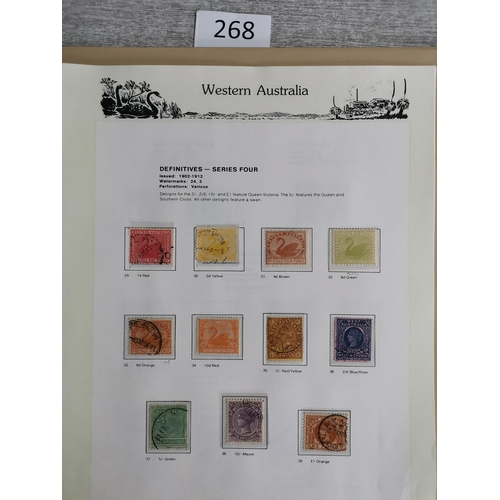 268 - ***VIDEO AVAILABLE*** AUSTRALIA.  AUSTRALIAN STATES. Mint and used collection in boxed 7 Seas printe... 