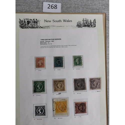 268 - ***VIDEO AVAILABLE*** AUSTRALIA.  AUSTRALIAN STATES. Mint and used collection in boxed 7 Seas printe... 