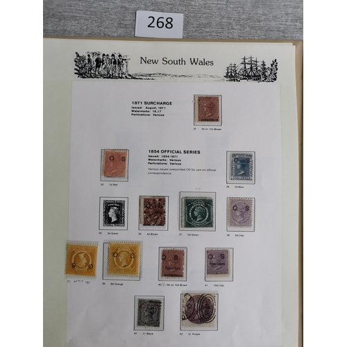 268 - ***VIDEO AVAILABLE*** AUSTRALIA.  AUSTRALIAN STATES. Mint and used collection in boxed 7 Seas printe... 