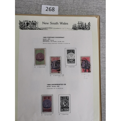 268 - ***VIDEO AVAILABLE*** AUSTRALIA.  AUSTRALIAN STATES. Mint and used collection in boxed 7 Seas printe... 