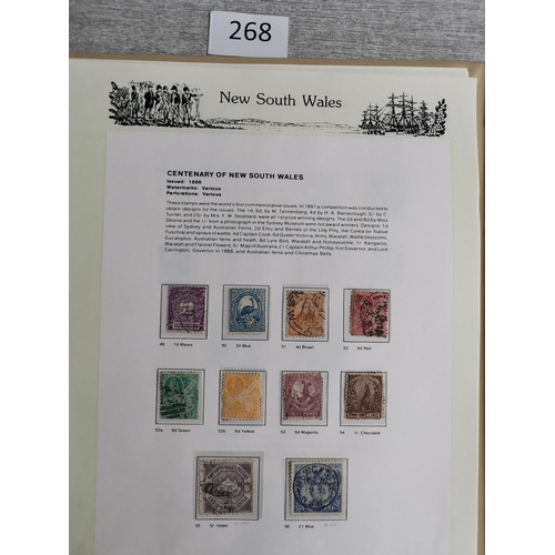 268 - ***VIDEO AVAILABLE*** AUSTRALIA.  AUSTRALIAN STATES. Mint and used collection in boxed 7 Seas printe... 