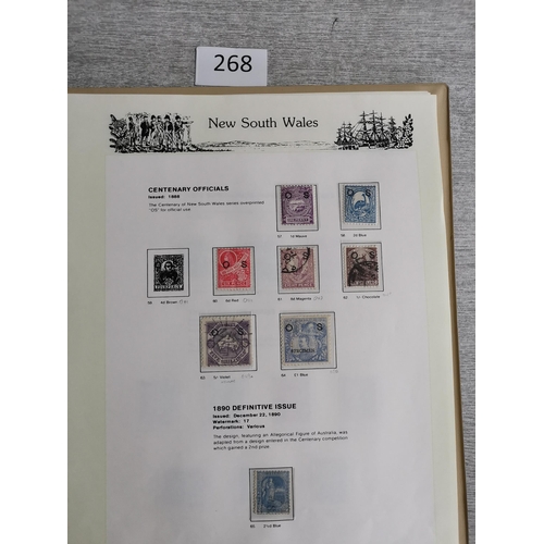 268 - ***VIDEO AVAILABLE*** AUSTRALIA.  AUSTRALIAN STATES. Mint and used collection in boxed 7 Seas printe... 