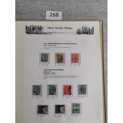 268 - ***VIDEO AVAILABLE*** AUSTRALIA.  AUSTRALIAN STATES. Mint and used collection in boxed 7 Seas printe... 