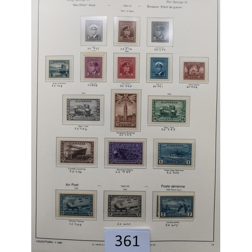 361 - CANADA.  M collection in boxed Lighthouse album  incl. 1893 50c blue  1897 Jubilee to $1  1897-98 to... 