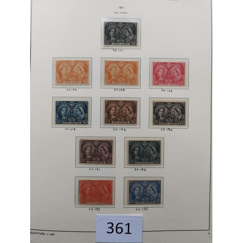 361 - CANADA.  M collection in boxed Lighthouse album  incl. 1893 50c blue  1897 Jubilee to $1  1897-98 to... 