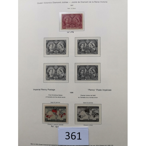 361 - CANADA.  M collection in boxed Lighthouse album  incl. 1893 50c blue  1897 Jubilee to $1  1897-98 to... 