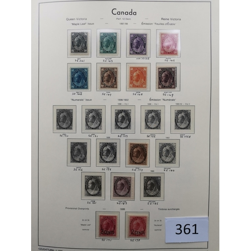 361 - CANADA.  M collection in boxed Lighthouse album  incl. 1893 50c blue  1897 Jubilee to $1  1897-98 to... 