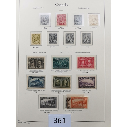 361 - CANADA.  M collection in boxed Lighthouse album  incl. 1893 50c blue  1897 Jubilee to $1  1897-98 to... 