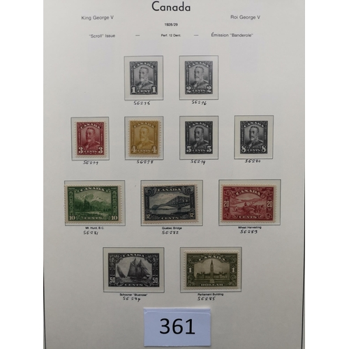 361 - CANADA.  M collection in boxed Lighthouse album  incl. 1893 50c blue  1897 Jubilee to $1  1897-98 to... 