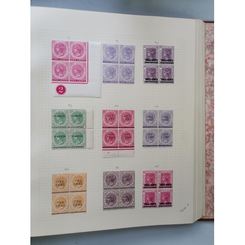 429 - MALAYSIA.  A collection of M blocks of 4 in album  QV to c. early 1940's period (101 blocks)  streng... 