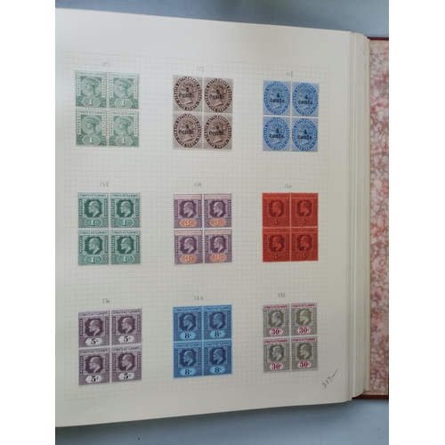 429 - MALAYSIA.  A collection of M blocks of 4 in album  QV to c. early 1940's period (101 blocks)  streng... 